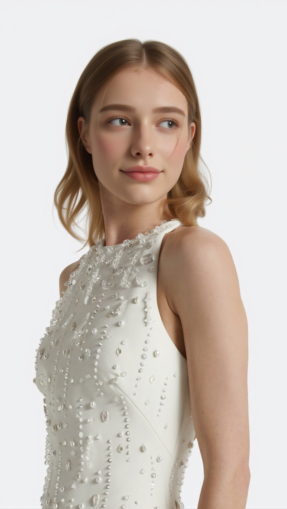 DALLAN BEADED EMBELLISHED MINI DRESS