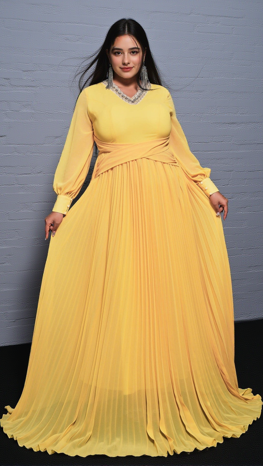 Langärmliges Maxikleid Hadley 