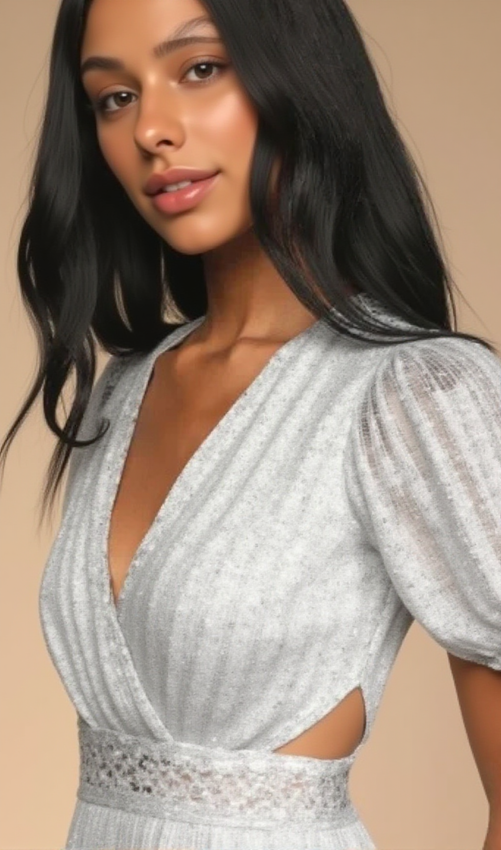 BUDDING LOVE MINI ABITO CON MANICHE A SBUFFO E TAGLIO A STAMPA FLOREALE BIANCA