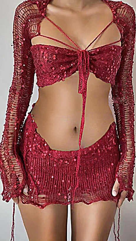 Danae Pailletten-Häkel-Set, 3-teilig