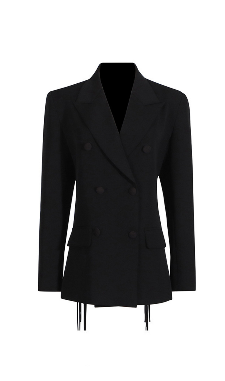 Blazer Vienna Hollow Fringe senza schienale in nero