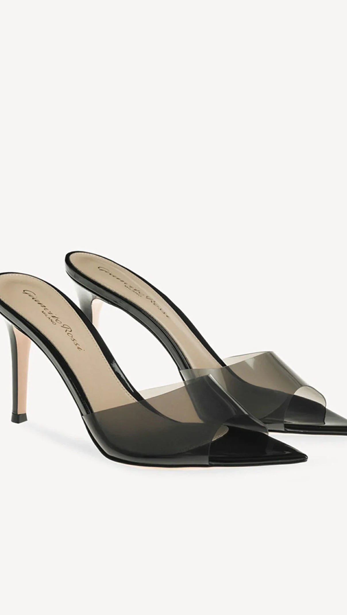 AIIZIE CAETLYN CLEAR MONOCHROME HEELS - product image