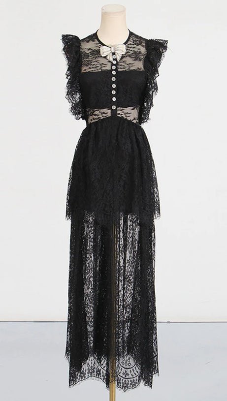 TIERED LACE MAXI DRESS