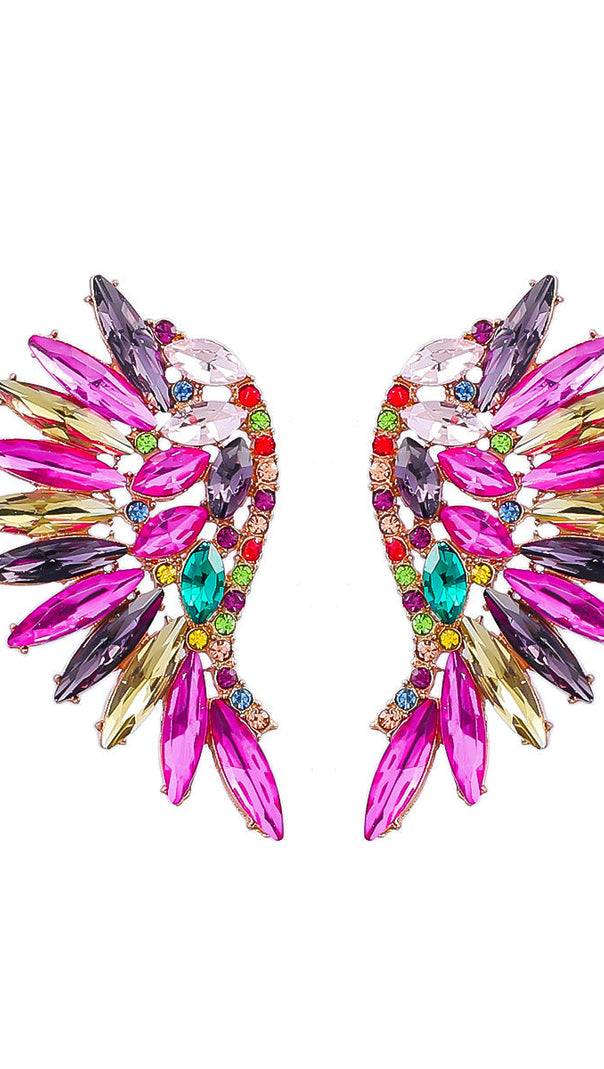 RAINBOW RHINESTONE EARRINGS
