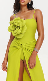 LIME FLOWER SWIMSUIT