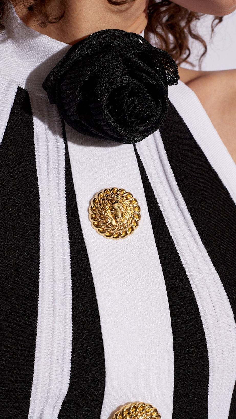 FLORAL-APPLIQUÉ PLEATED KNIT MINI DRESS