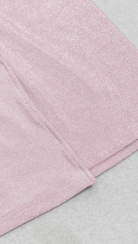 DEEP V-NECK LONG SLEEVE MAXI DRESS