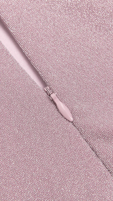 DEEP V-NECK LONG SLEEVE MAXI DRESS