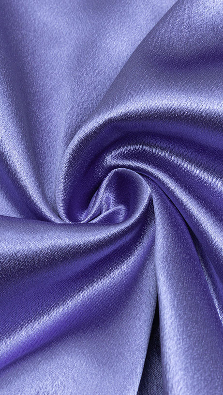 SLEEVELESS HALTER SATIN MAXI DRESS