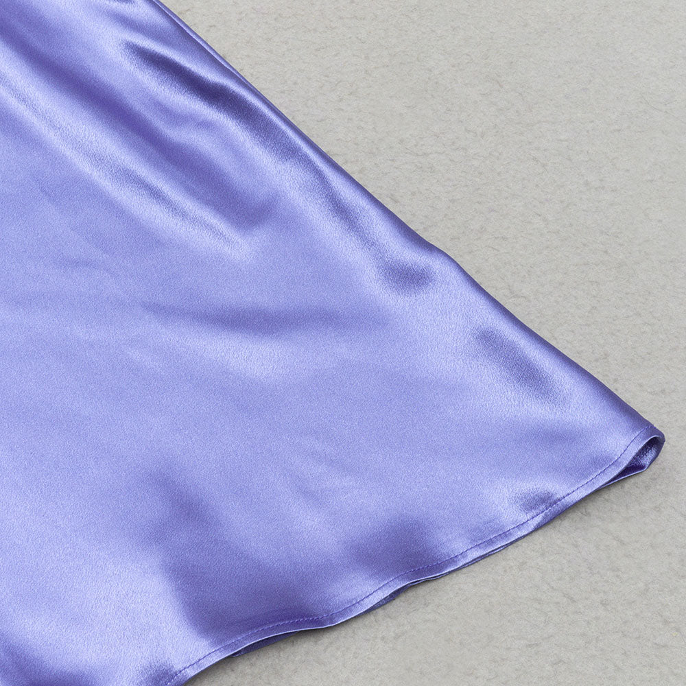AIIZIE SLEEVELESS HALTER SATIN MAXI DRESS - product image