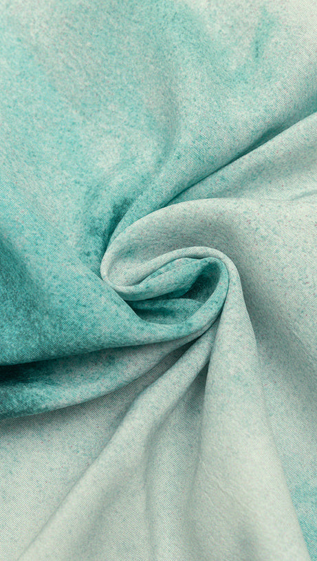 Maxikleid mit Tie-Dye-Muster und Wickelsaum vorn