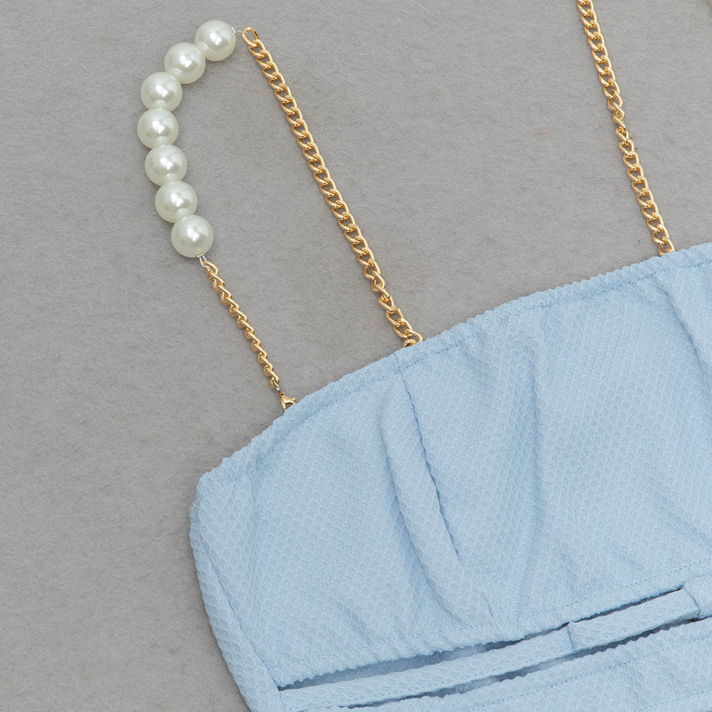 AIIZIE PEARLS CHAIN LINKED CAMI TOP SKIRT - product image