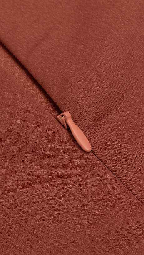 MOCK NECK SPLIT THIGH DRESS