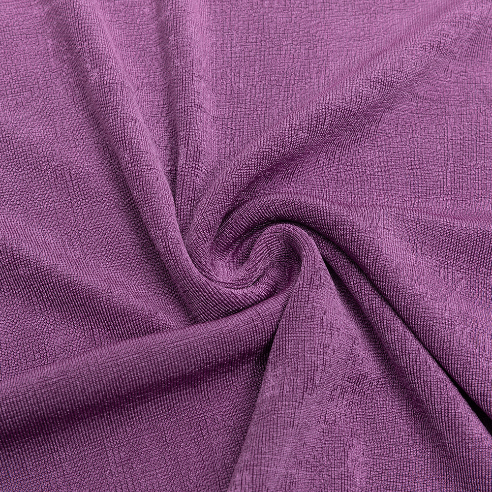 AIIZIE PURPLE LONG-SLEEVED HALTER NECK TIGHT FISHTAIL DRESS - product image