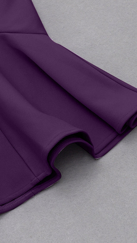 RUFFLE TRIM MERMAID HEM DRESS