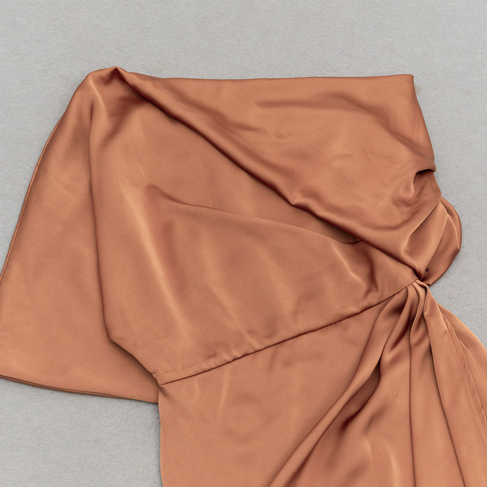 AIIZIE DRAPED OFF SHOULDER RUCHED MAXI DRESS - product image