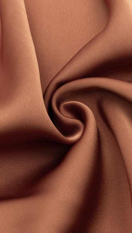 DRAPED OFF SHOULDER RUCHED MAXI DRESS