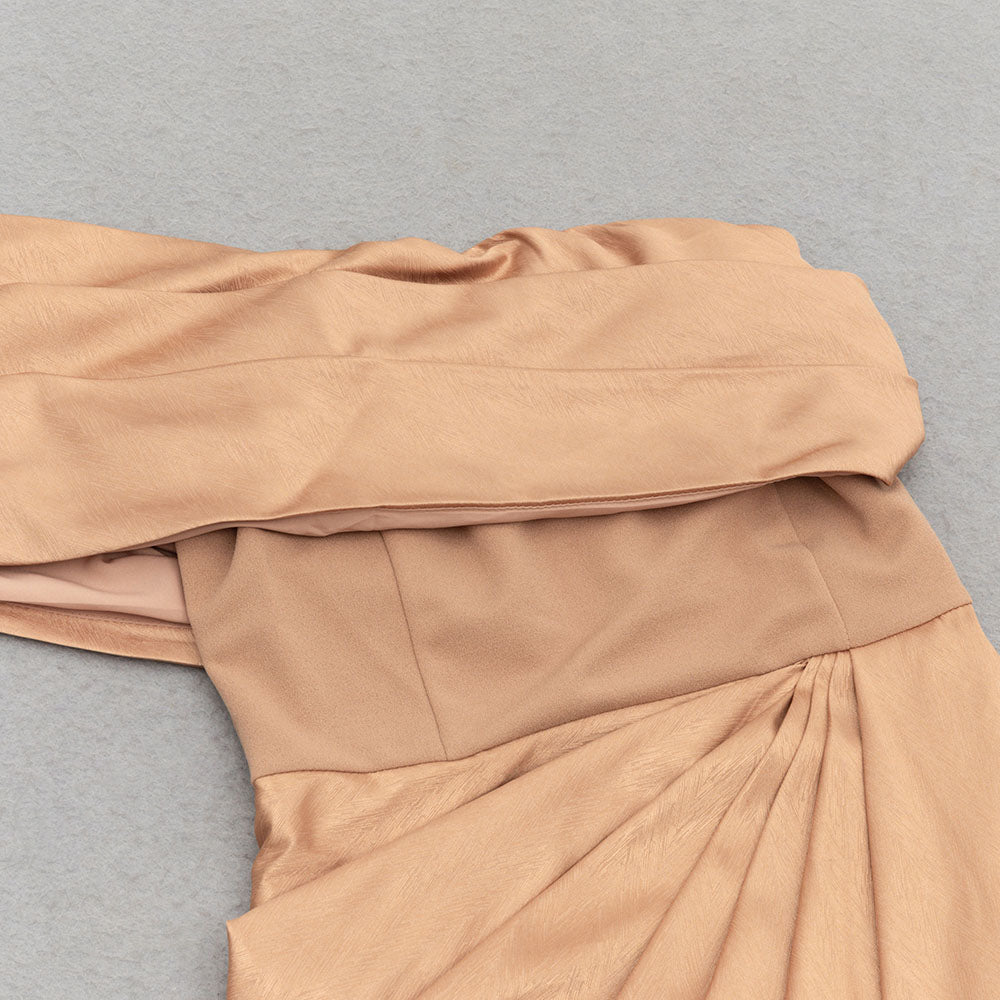 AIIZIE DRAPED RUCHED ONE SHOULDER MIDI DRESS - product image