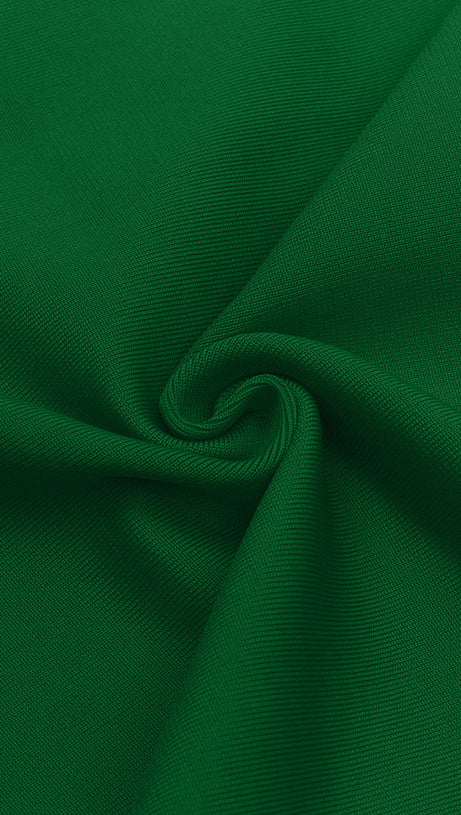 RUFFLE TRIM MERMAID HEM BANDAGE DRESS