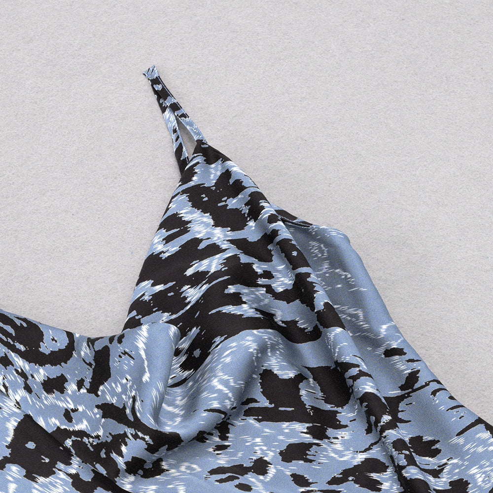 AIIZIE DRAPED MIDI DRESS STEEL IN BLUE - product image