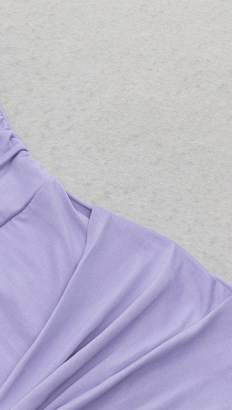 RUCHED CUT OUT RUFFLES SLIT CAMI DRESS