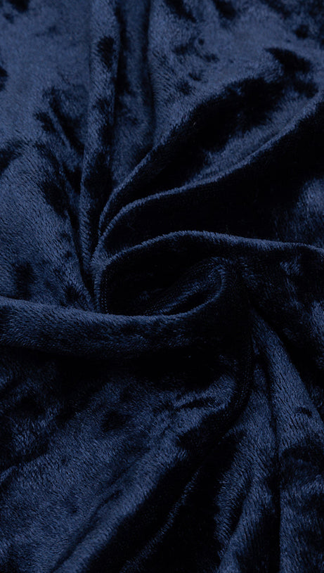 VELVET ONE-SHOULDER WRAPPED HIP MIDI DRESS