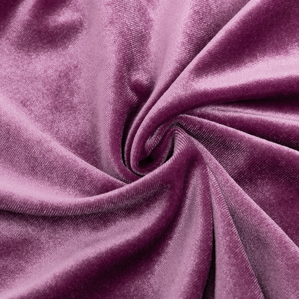 Maxi-Samtkleid mit Spitzenkorsett Pflaume 
