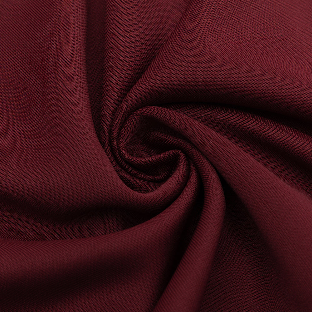 AIIZIE REGINA BURGUNDY HIGH SLIT RUCHED MAXI DRESS - product image