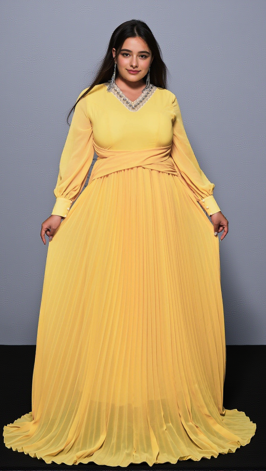 Langärmliges Maxikleid Hadley 