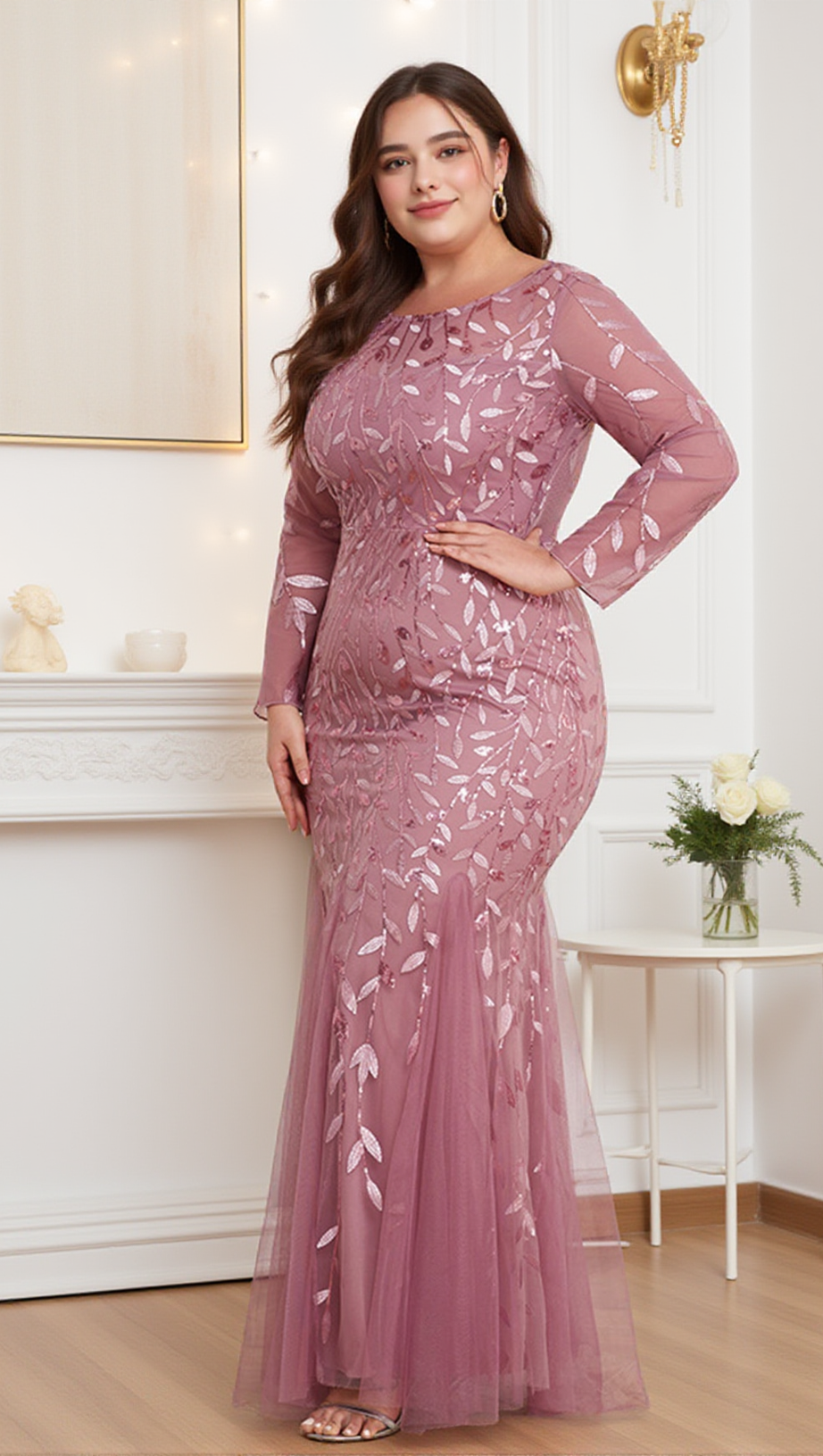 ABITO LUNGO CON RICAMI OCTAVIA