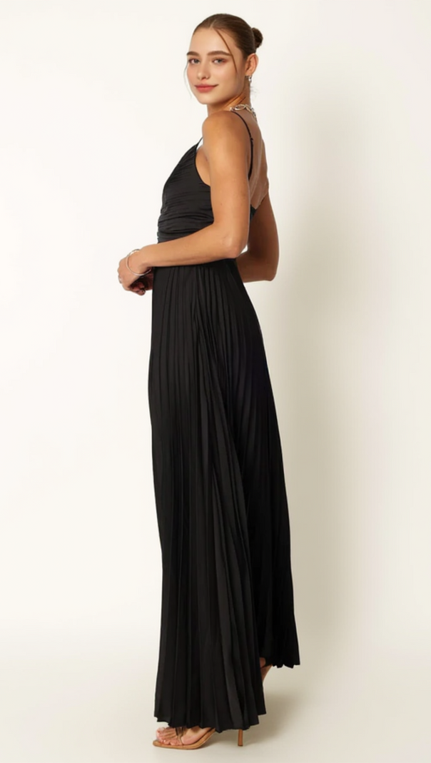 AIIZIE NAIRA PLEATED MAXI DRESS IN BLACK - product image