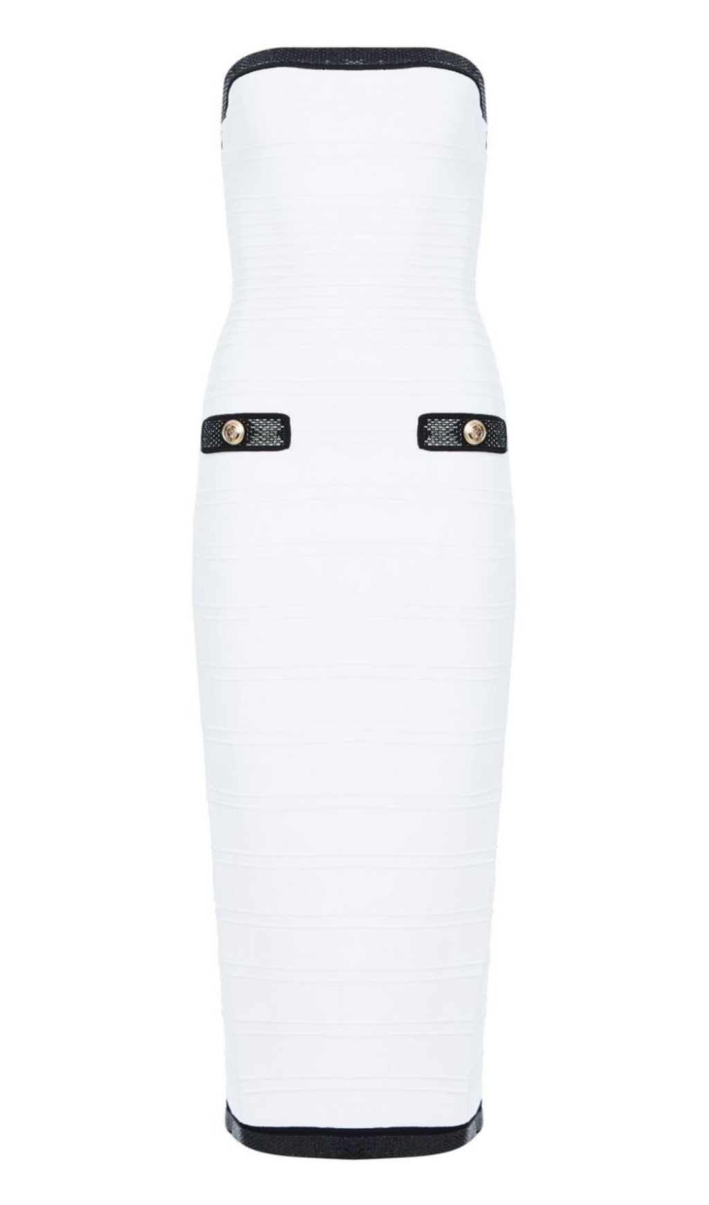 ABITO MIDI ANKLYN CON BENDAGGI SENZA SPALLINE A COSTINE