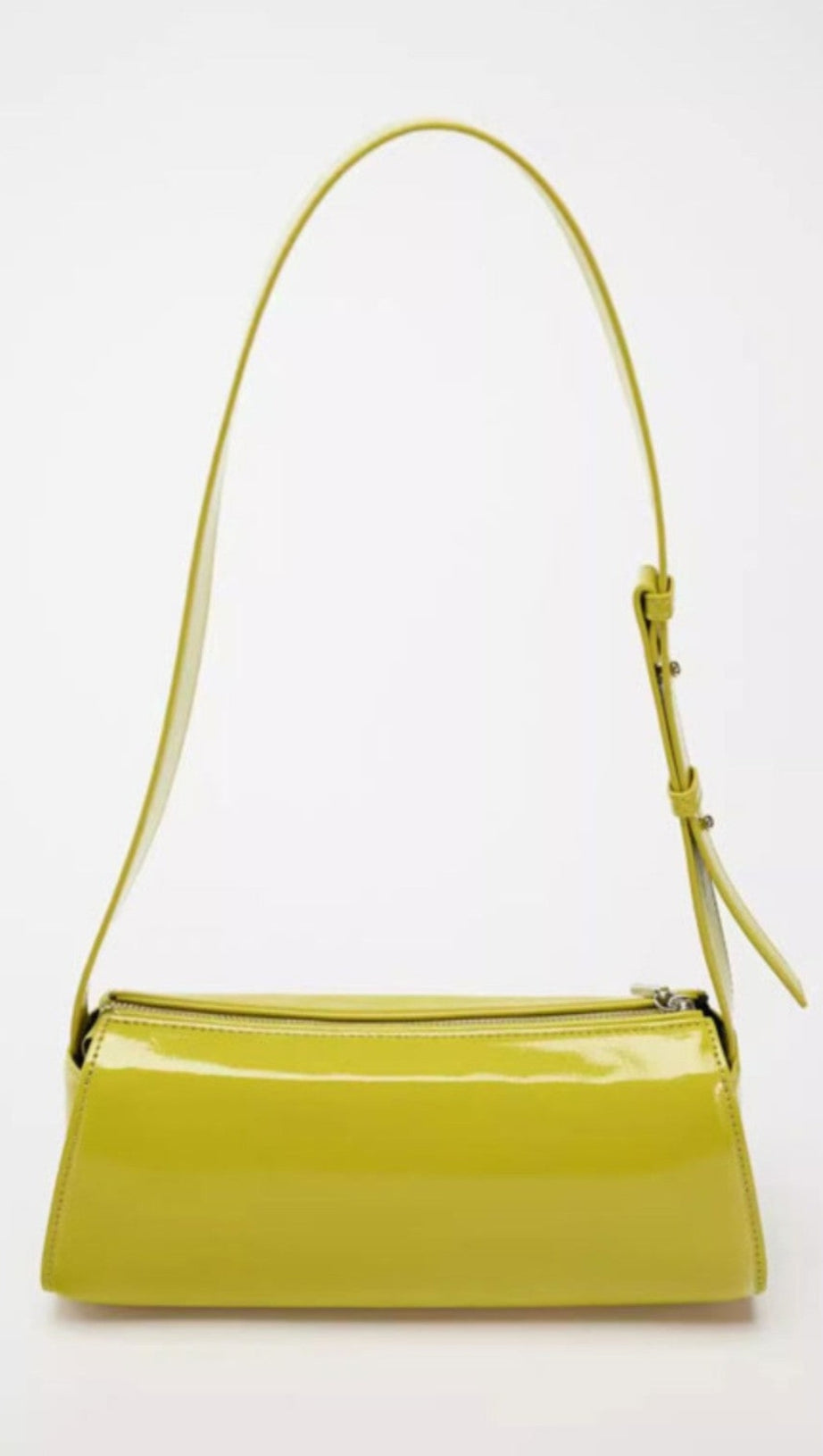 Borsa baguette in pelle specchiata Jamie