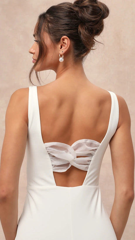 NATURAL REGAL CLASSIC SLEEVELESS TWIST-BACK MAXI DRESS