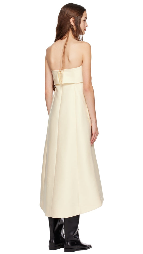 AIIZIE STRAPLESS COTTON-BLEND MIDI DRESS - product image