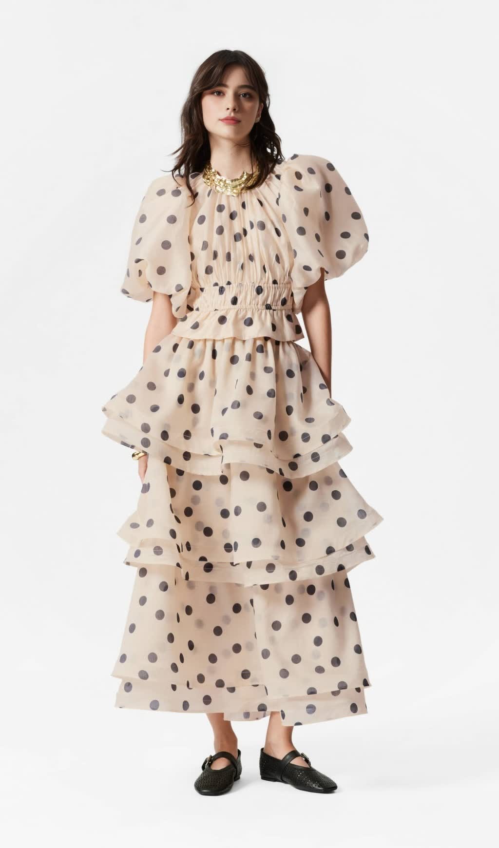 COLETTE POLKA DOT RUFFLE SKIRT TWO PIECE SET