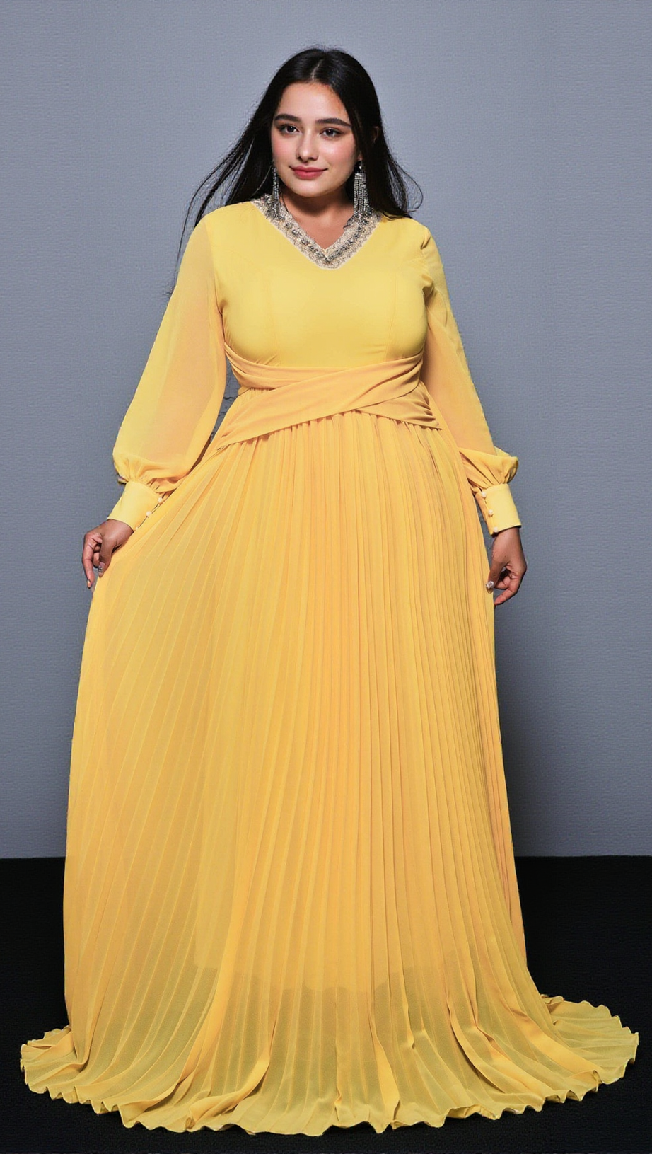 Langärmliges Maxikleid Hadley 