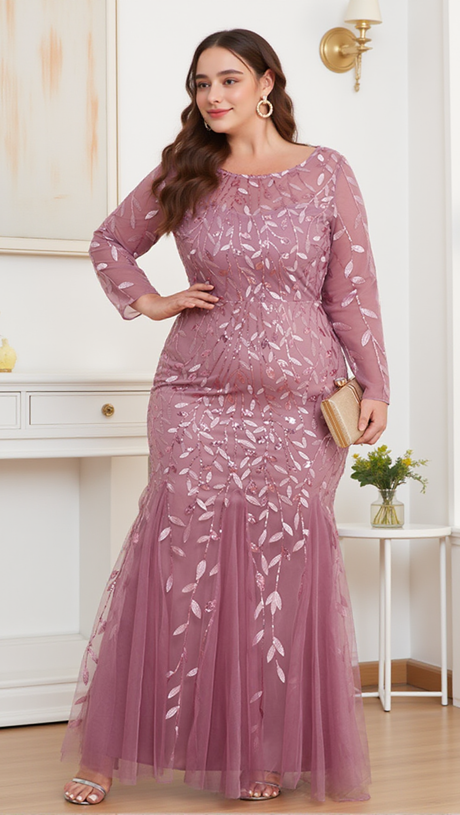 ABITO LUNGO CON RICAMI OCTAVIA