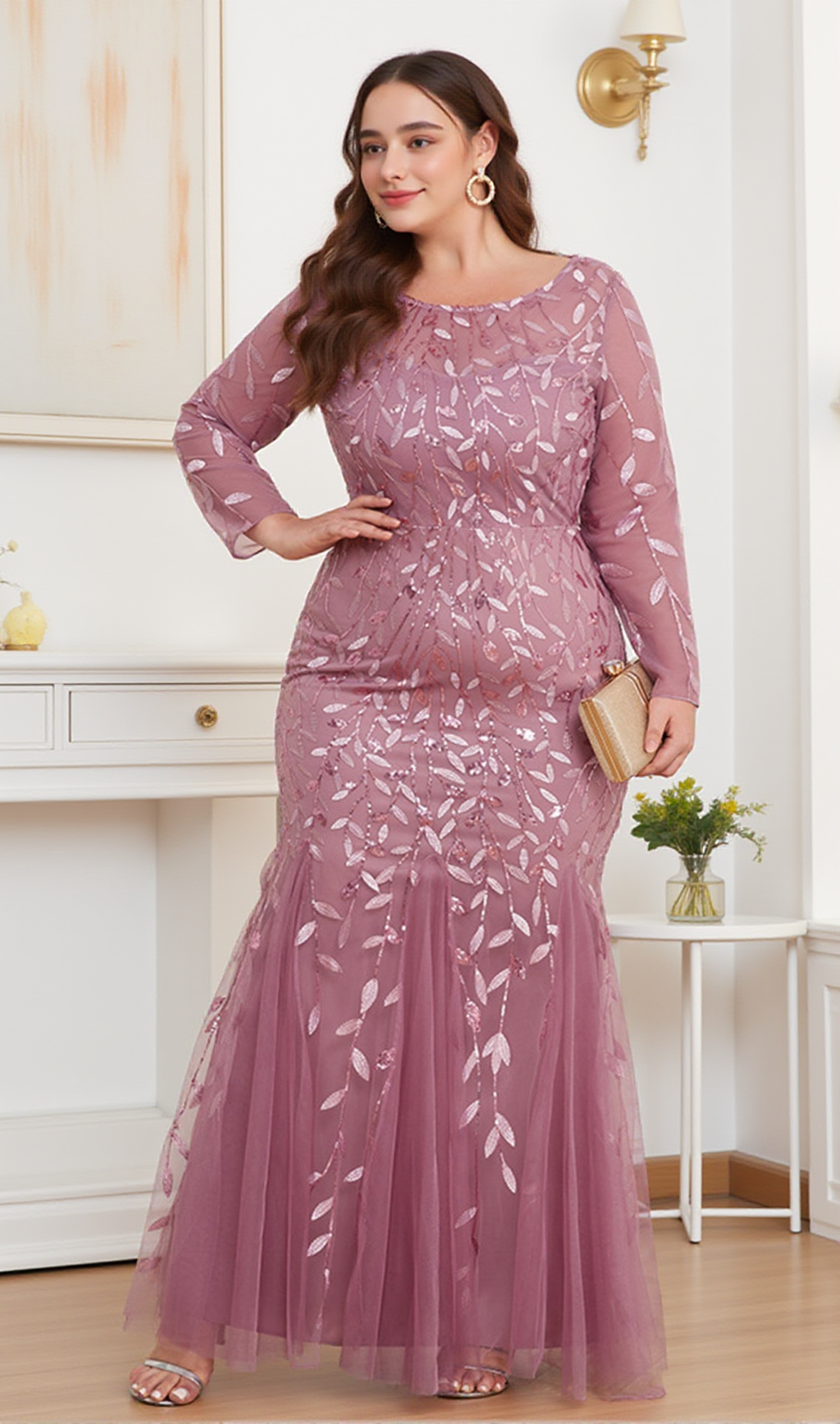 ABITO LUNGO CON RICAMI OCTAVIA