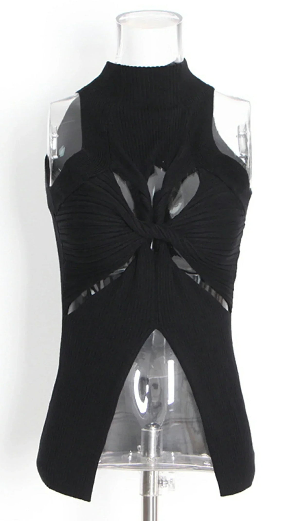 Alyzah Irregularly Cutout Knit Top