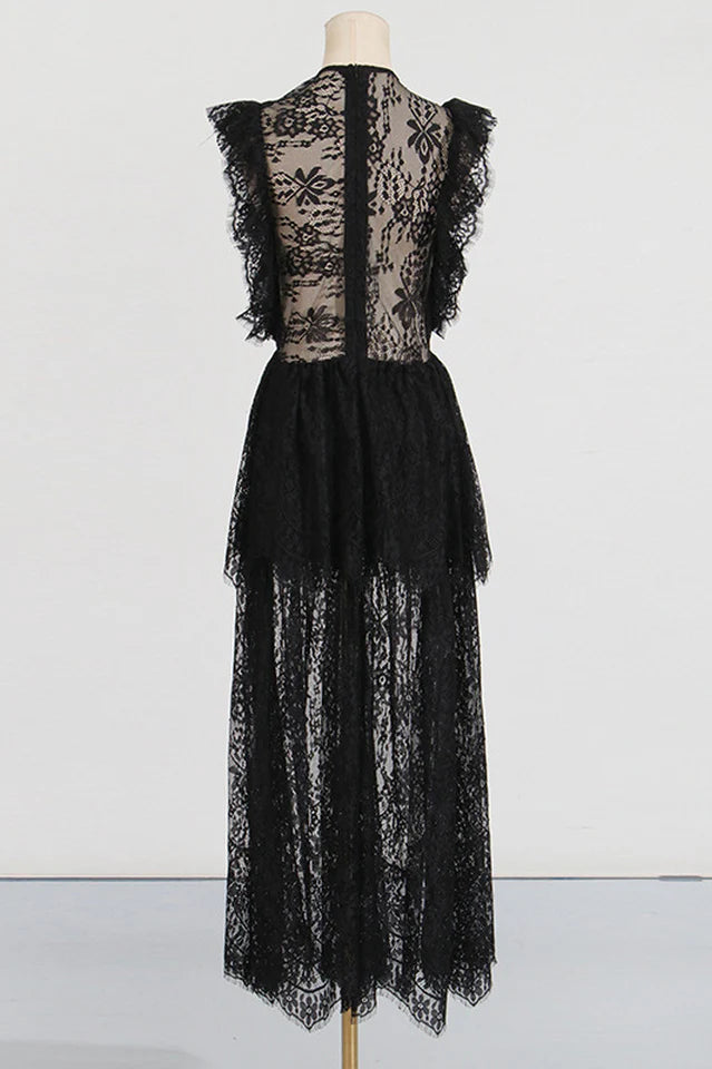 AIIZIE TIERED LACE MAXI DRESS - product image