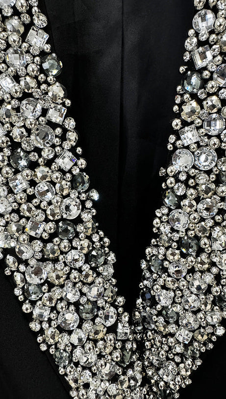 CRYSTAL EMBELLISHED BLAZER