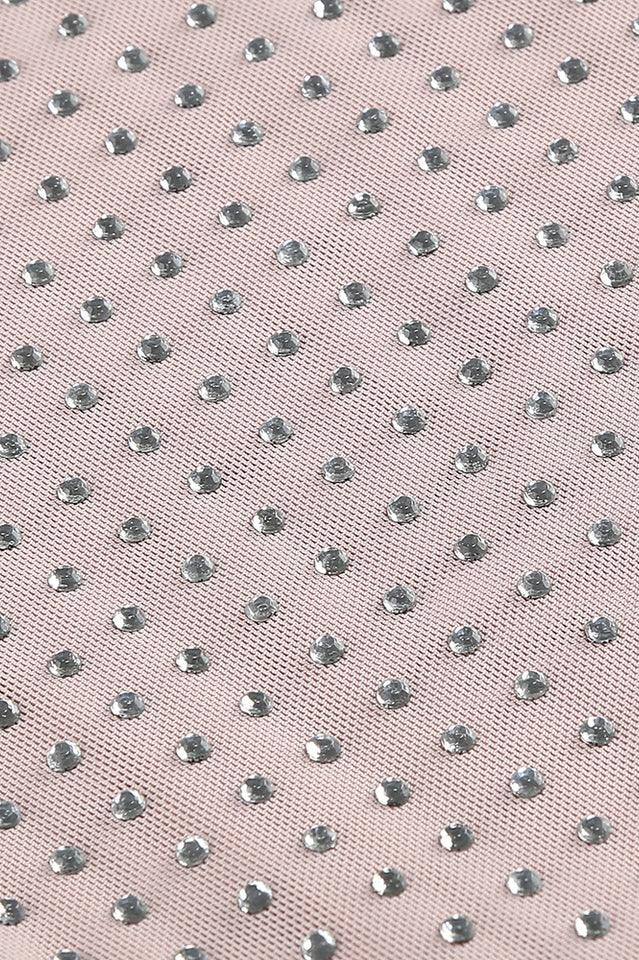 Neckholder-Maxikleid in Nude