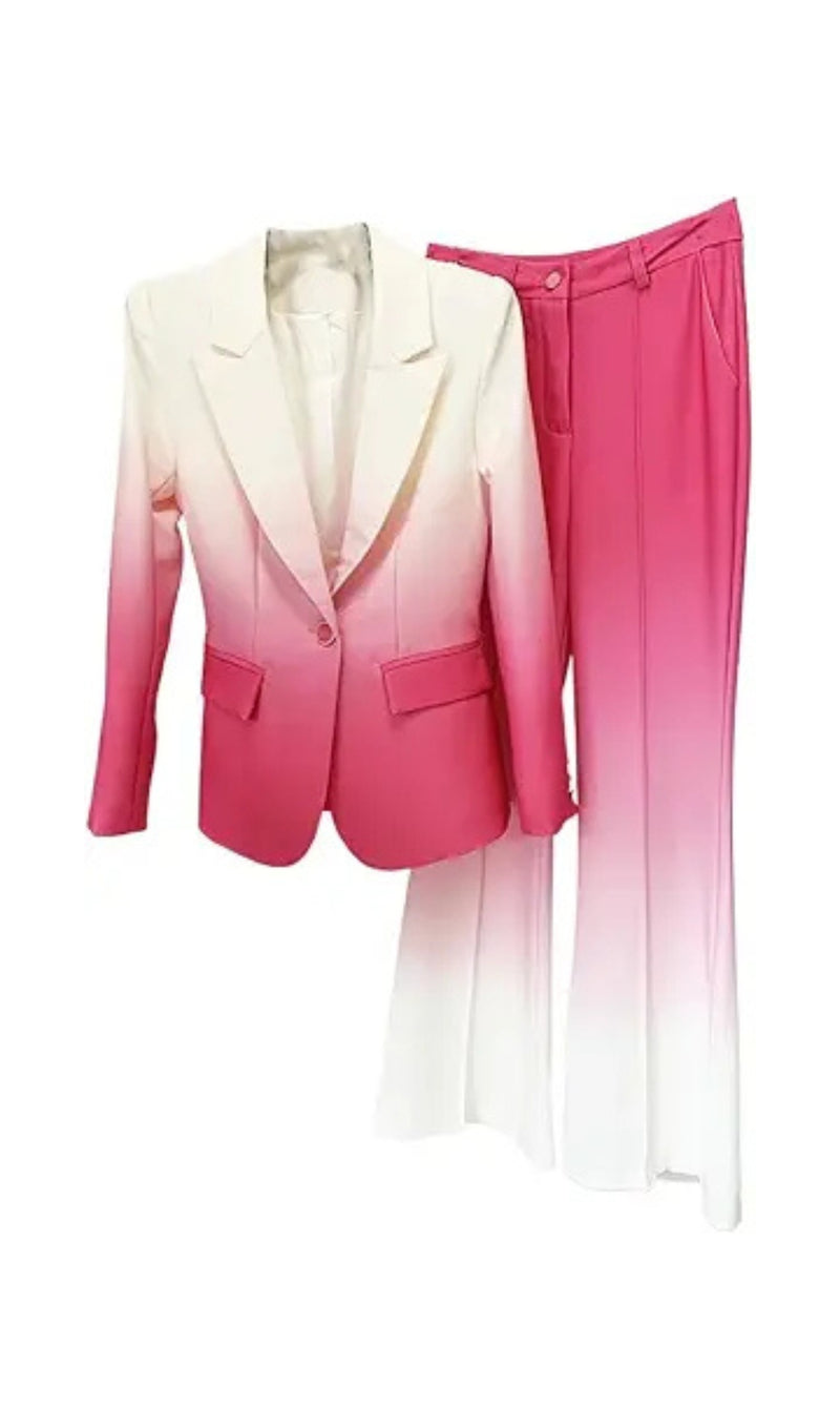 gradient blazer trousers matching set
