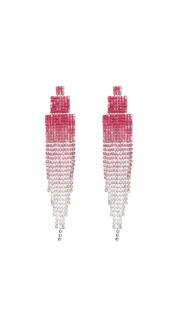 AIIZIE DIX RHINESTONE TASSEL EARRINGS - product image