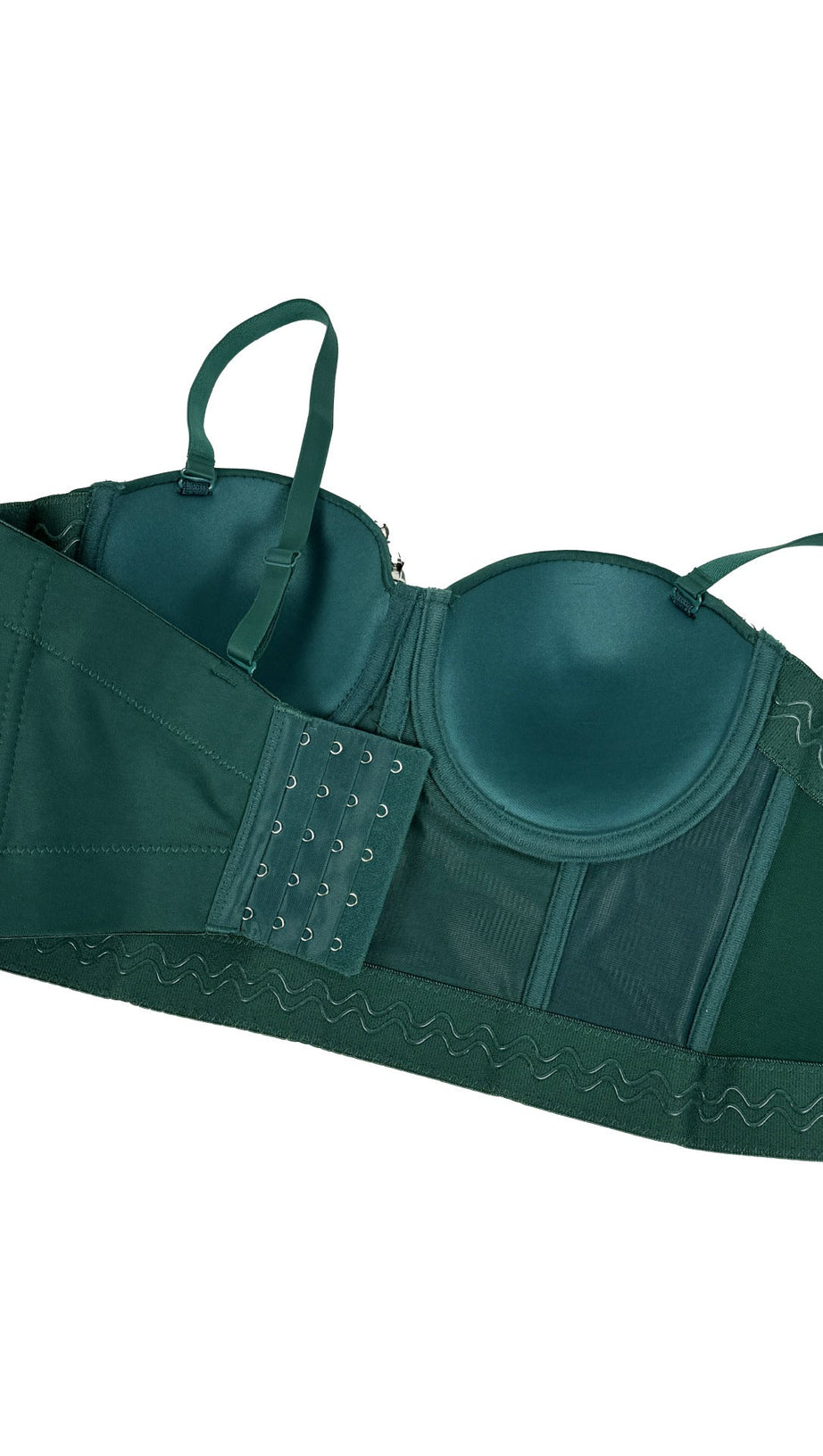 Jelena Emerald Green Diamante Bustier Crop Top