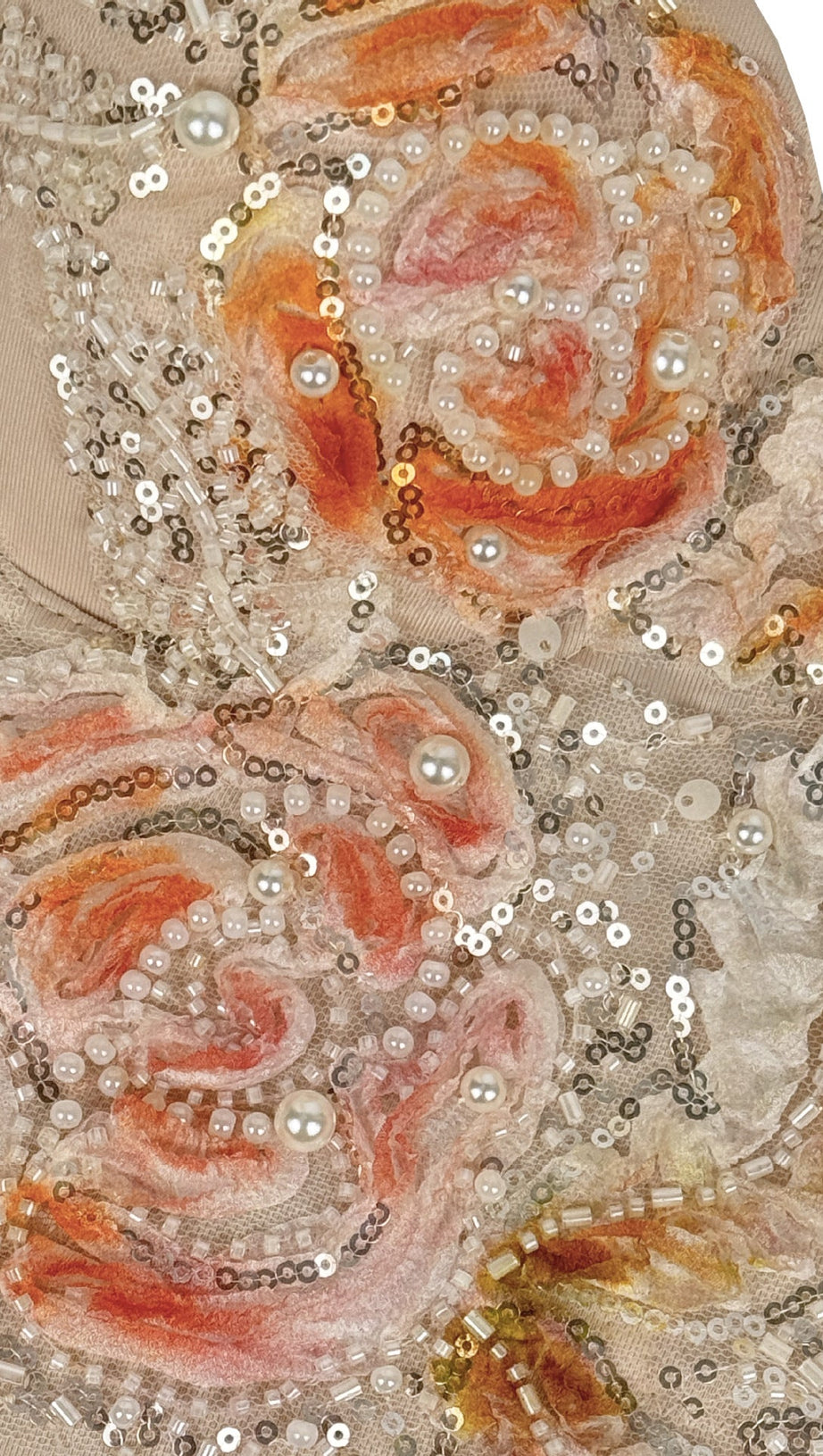 HAZINA FLORAL SEQUIN & PEARL EMBROIDERED BUSTIER CROP TOP - DAZZLING PARTY & FESTIVAL GLAM