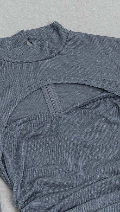 ABITO GLITTER CON TAGLIO FRONTALE