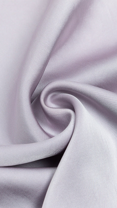 ABITO MIDI DRAPPEGGIATO IN SETA LAVANDA