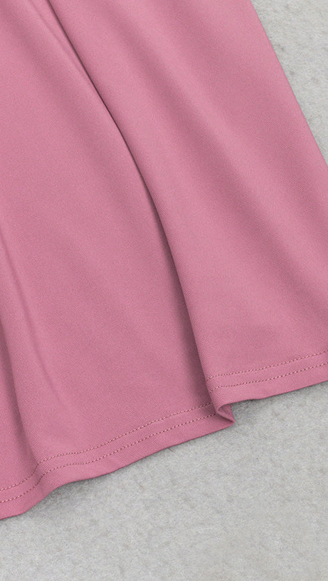 MAXI ABITO FLUO CON RUCHES MANICHE LUNGHE 